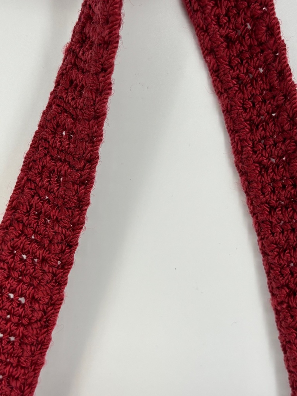 The Sak Shoulder Bag Purse Burgundy Red Woven Fabric Zip Top Slouchy Boho - Picture 8 of 8